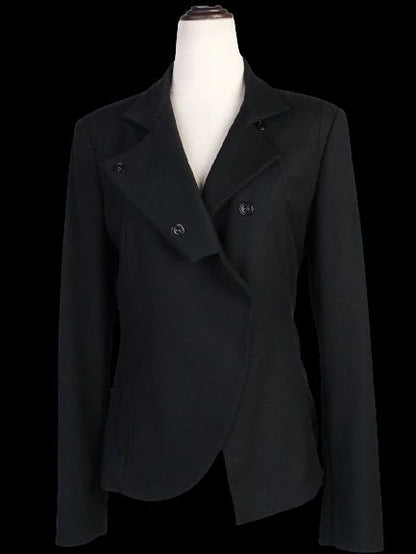Excellent Malloni Black Viscose Blazer Jacket for Women