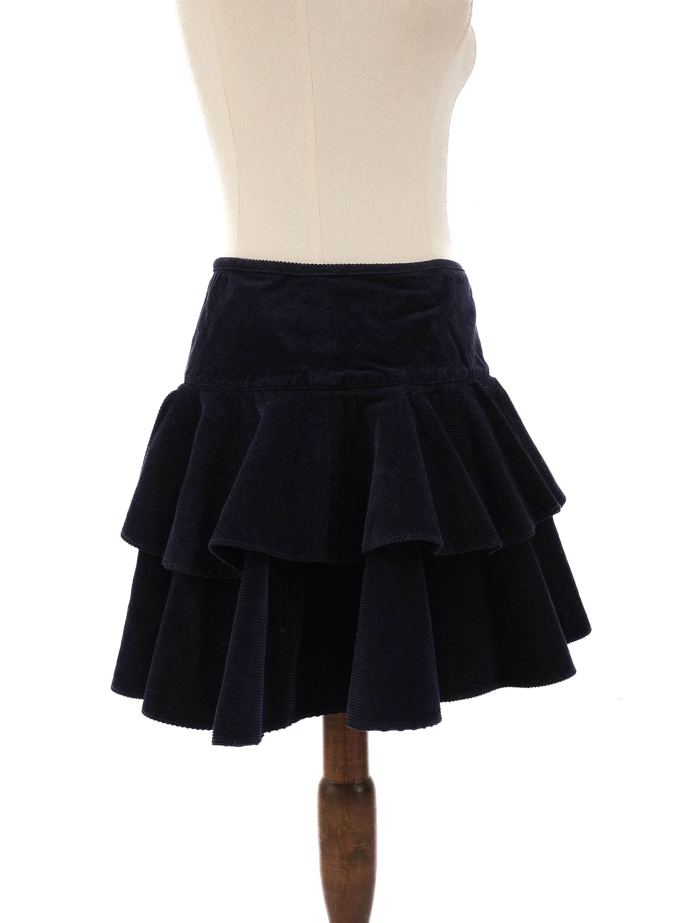 Perfect Ralph Lauren Blue Tiered Mini Skirt Size 14 for Kids