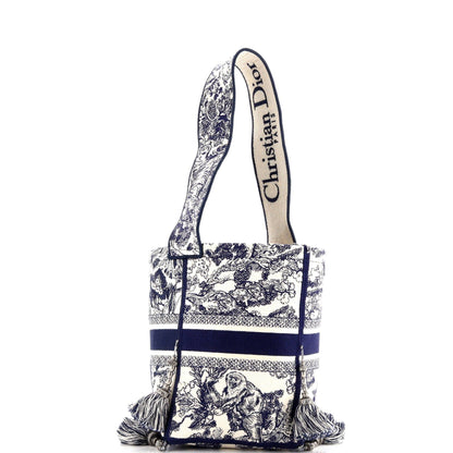 Dior D-Bubble Bucket Bag, Embroidered Canvas