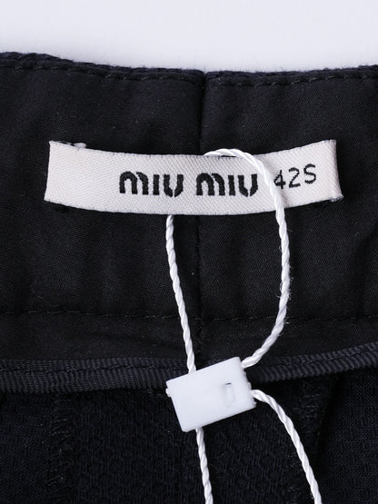 Excellent Miu Miu Blue Cotton Pants Size 42S Made in Italy