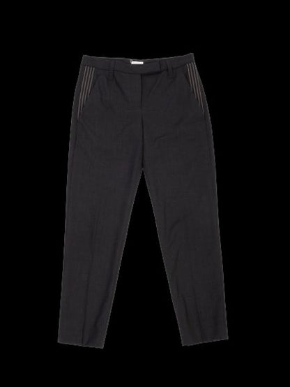Excellent Brunello Cucinelli Black Wool Trousers Size S for Women