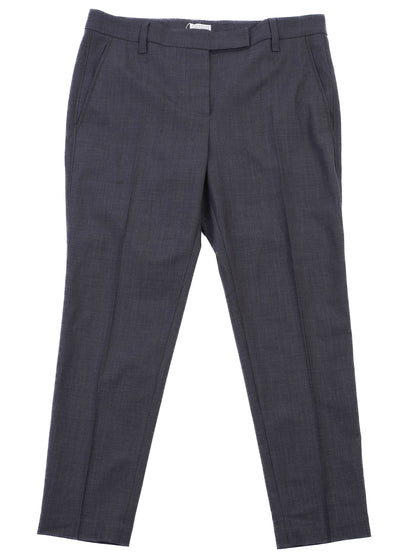 Excellent Brunello Cucinelli Gray Wool Trousers Size XL Women