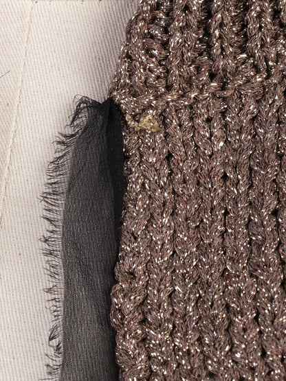 Excellent Nude Gray Viscose Knitted Jacket with Pockets Women&