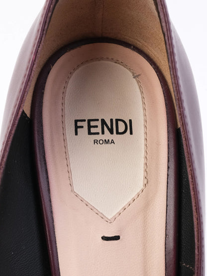 Excellent Fendi Purple Leather High-Heeled Pumps Size 38.5