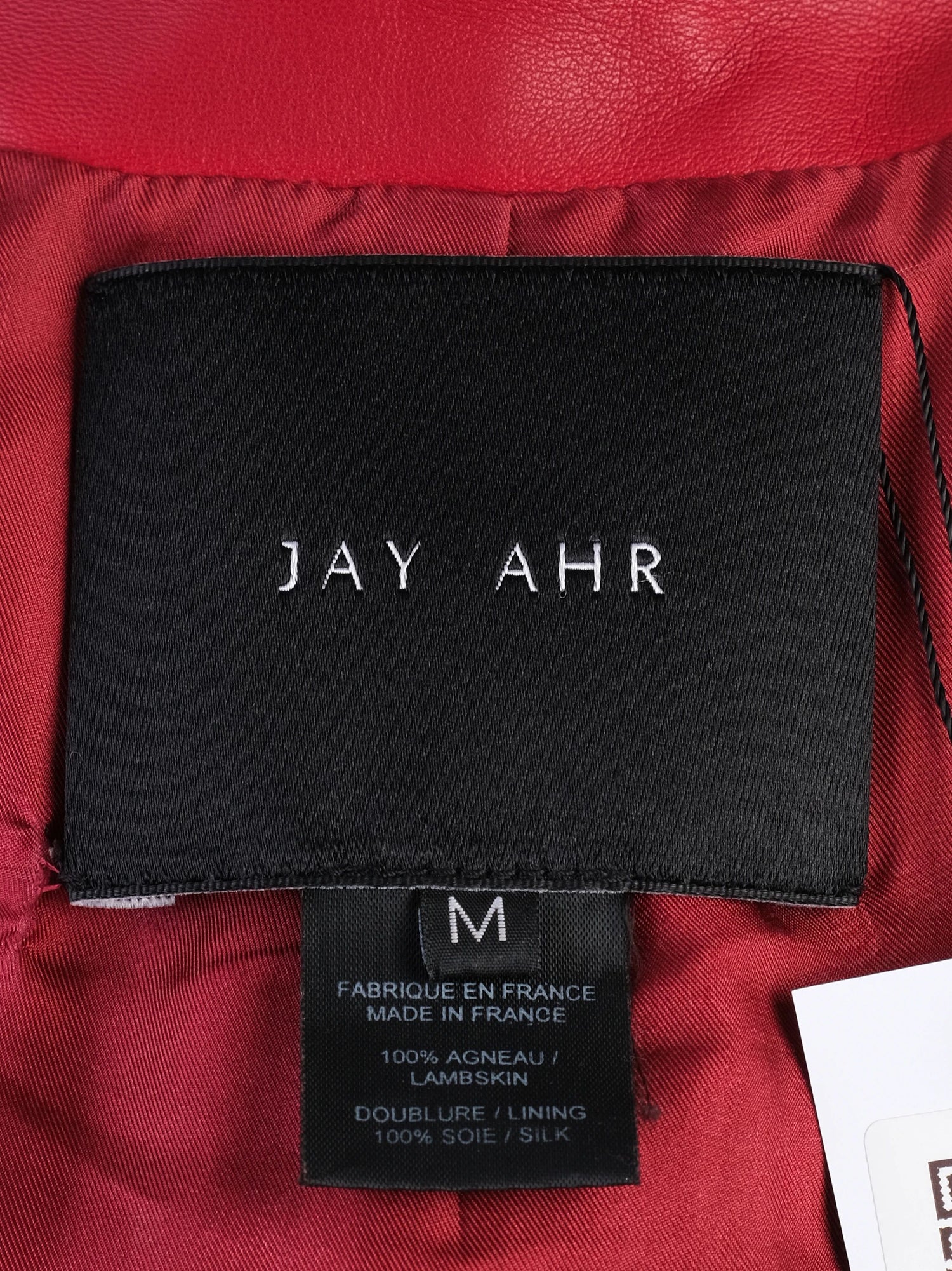 Excellent Jay AHR Red Leather Jacket Women Size M