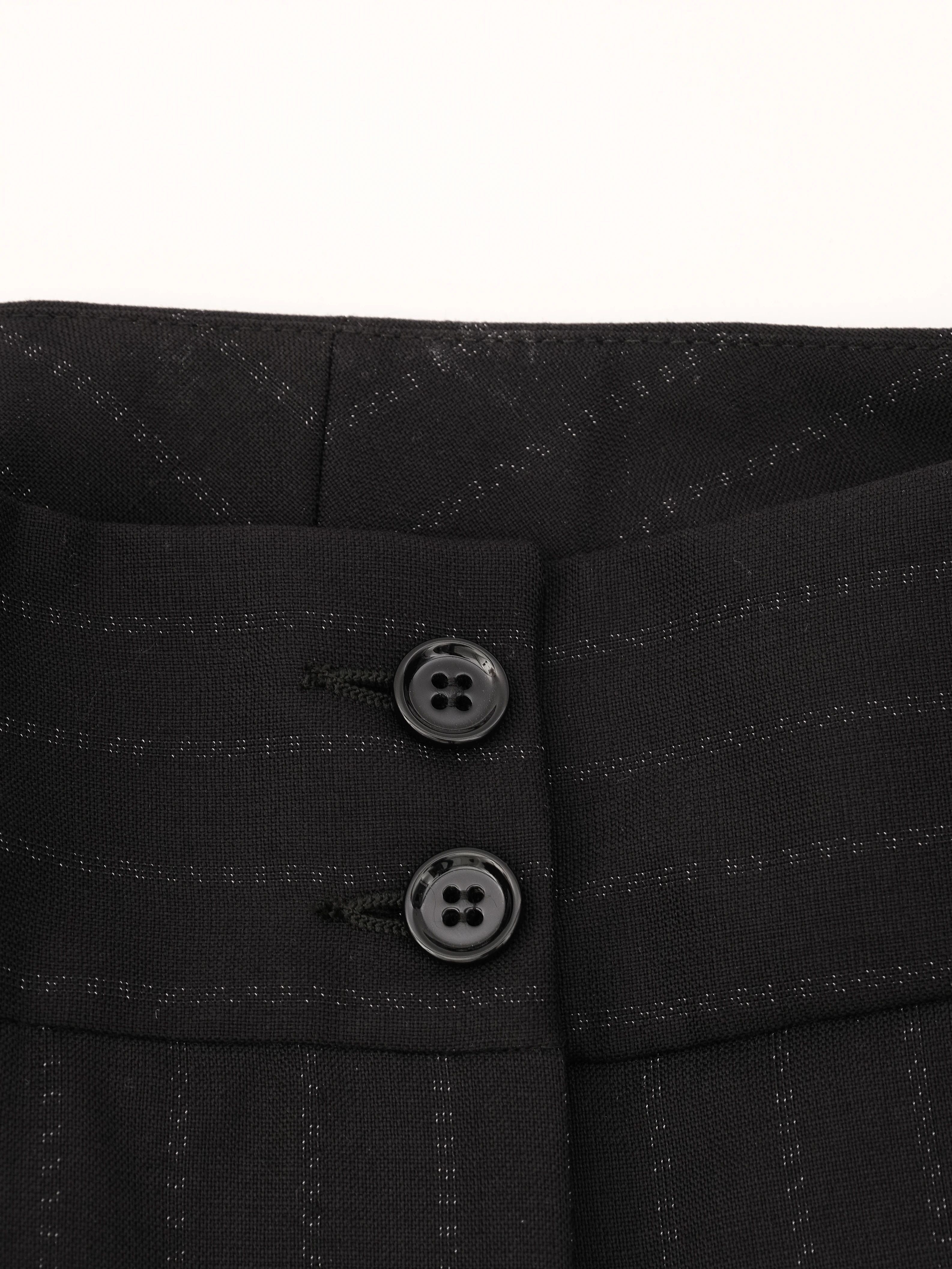 Excellent Dolce Gabbana Black Pinstripe Suit Size L Women Viscose