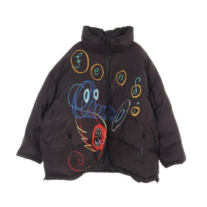 Fendi Down Jacket Faa 749agrk Polyester Black Multicolor Mens M