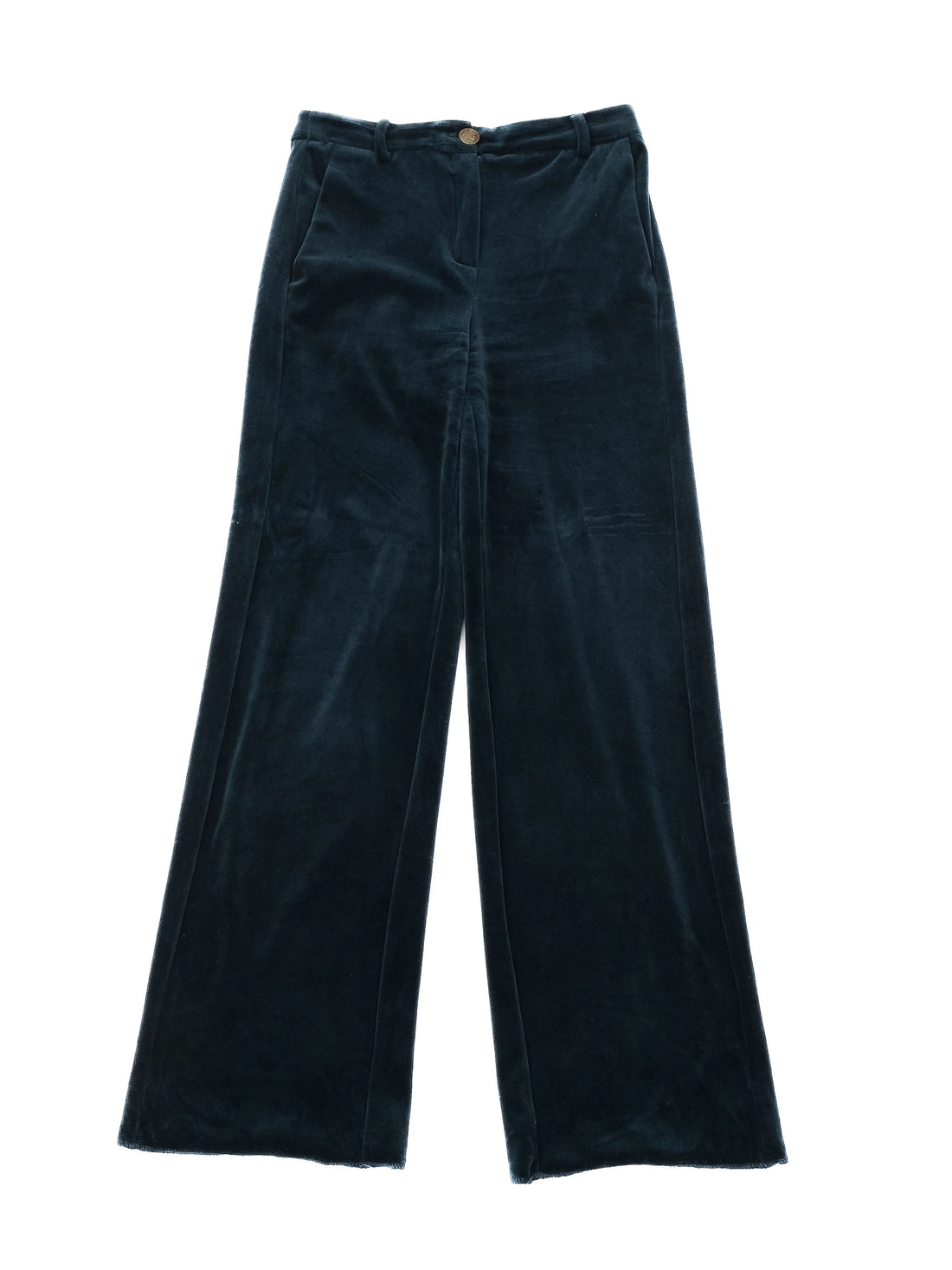 Excellent Marella Green Velvet Pants Size S Women&