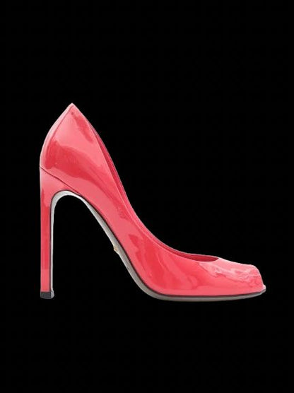 Excellent Gucci Red Leather Peep-Toe Stiletto Heels Size 36