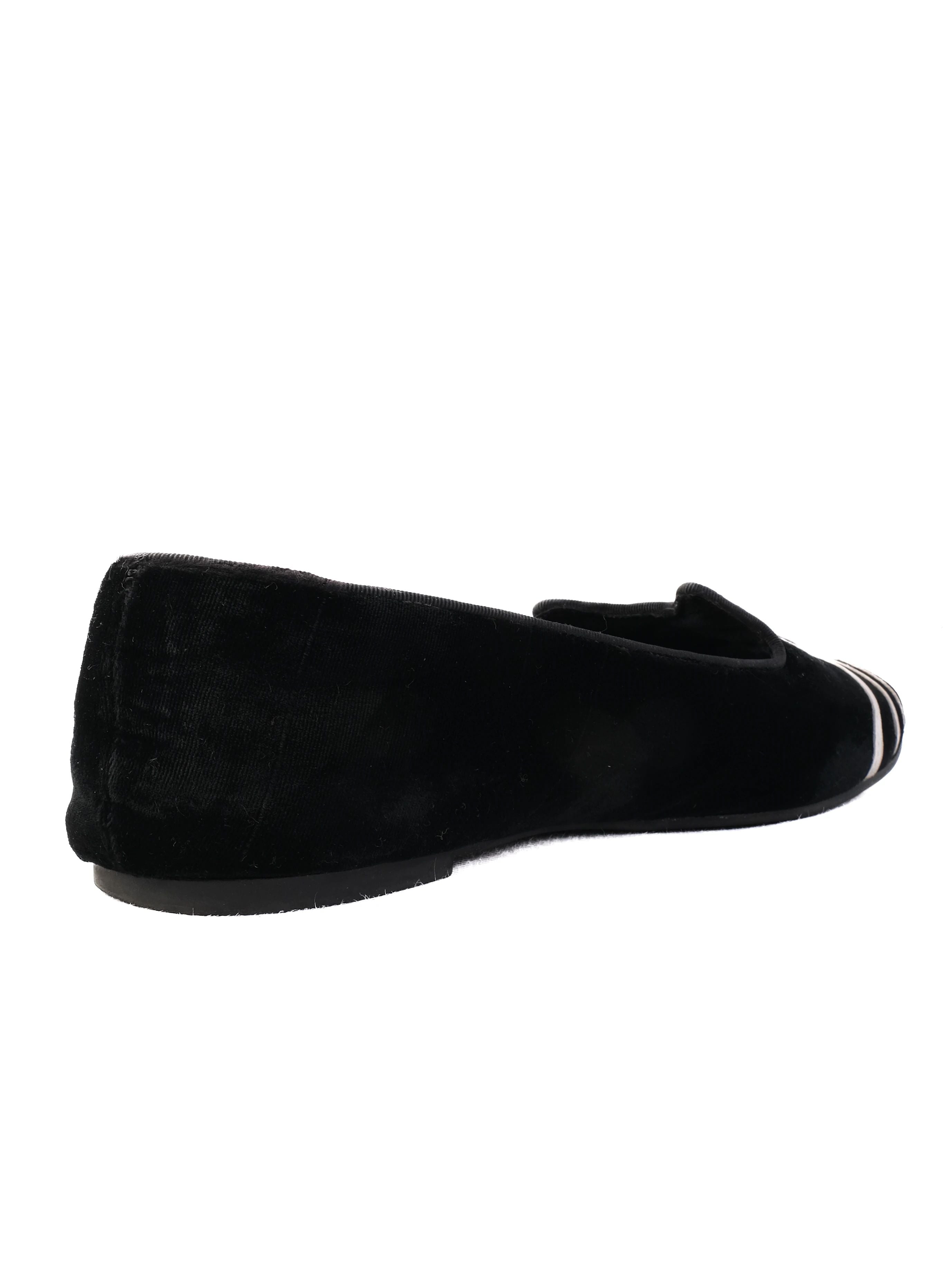 NEW Marc Jacobs Black Velvet Cat Face Flat Shoes Size 41