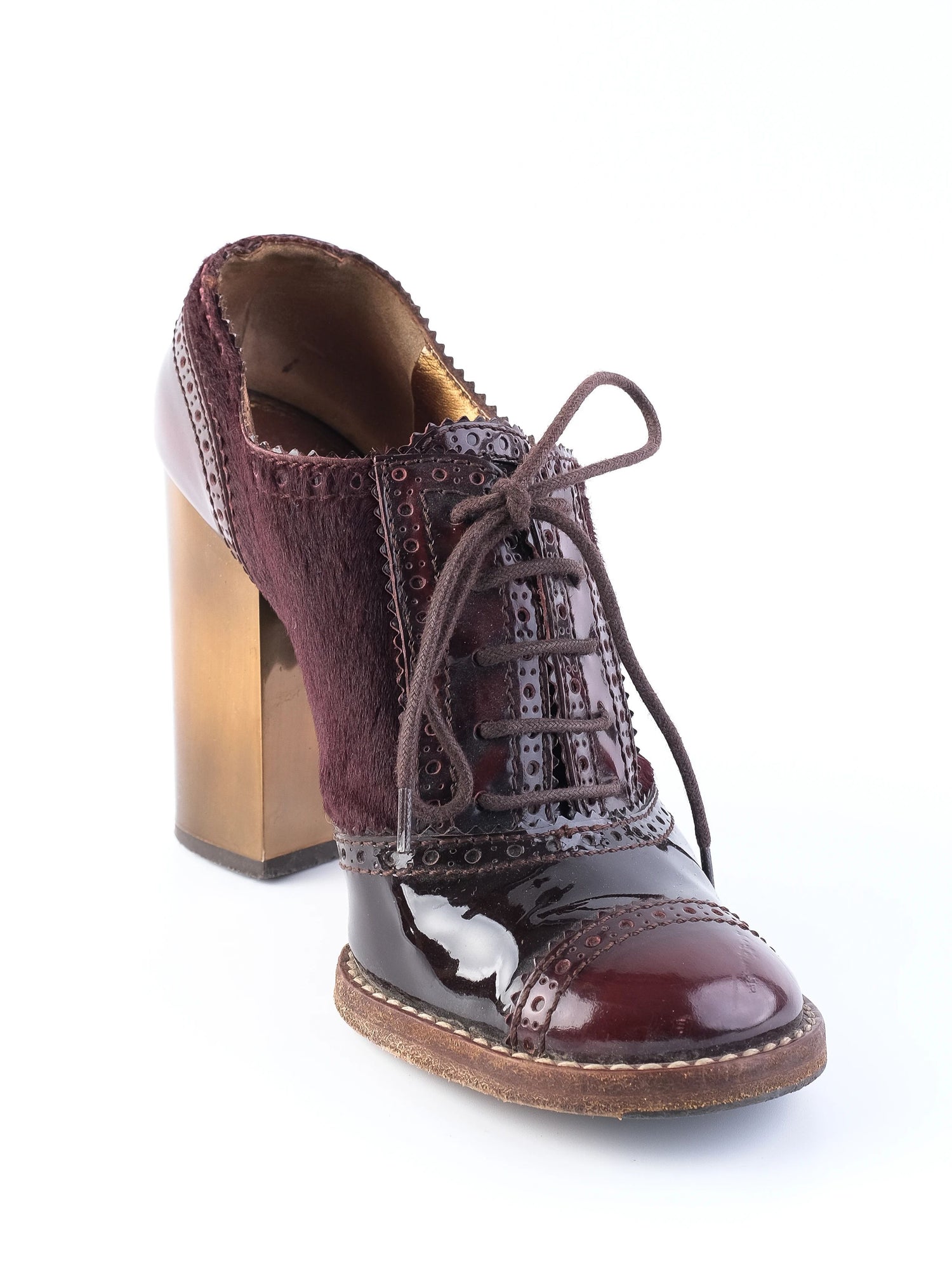 Excellent Dolce Gabbana Red Leather Heeled Shoes Size 38.5