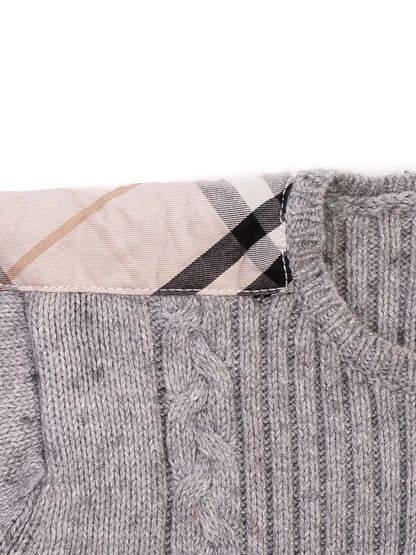 Excellent Burberry Gray Knitted Sweater for Kids Size 12 Months
