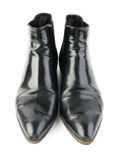 Good Prada Black Leather Chelsea Boots Size 38 Women