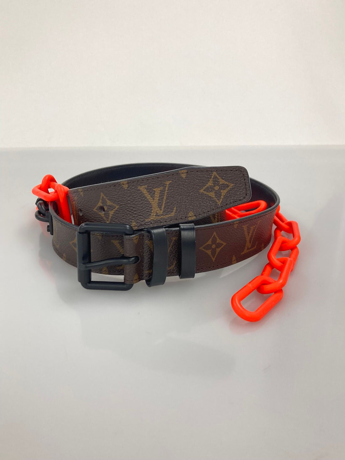 Louis Vuitton Belt Wide 90 ,Monogram Macassar