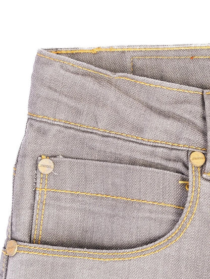 Excellent Pinko Gray Cotton Jeans Size S with Unique Pocket Design