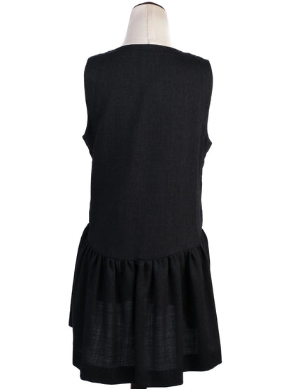 Excellent P.A.R.O.S.H. Gray Wool Dress Size S with Flared Hemline