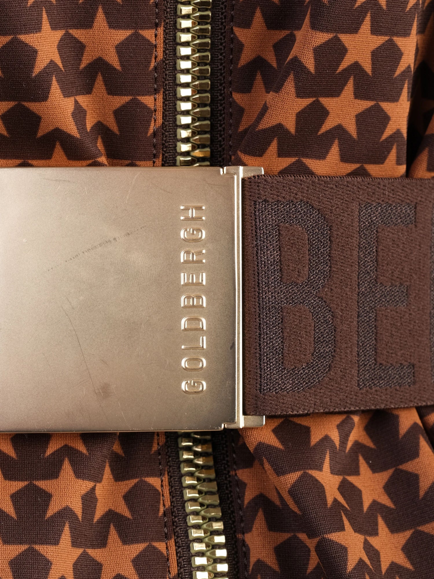 Perfect Goldbergh Brown Padded Jacket with Star Pattern Size M