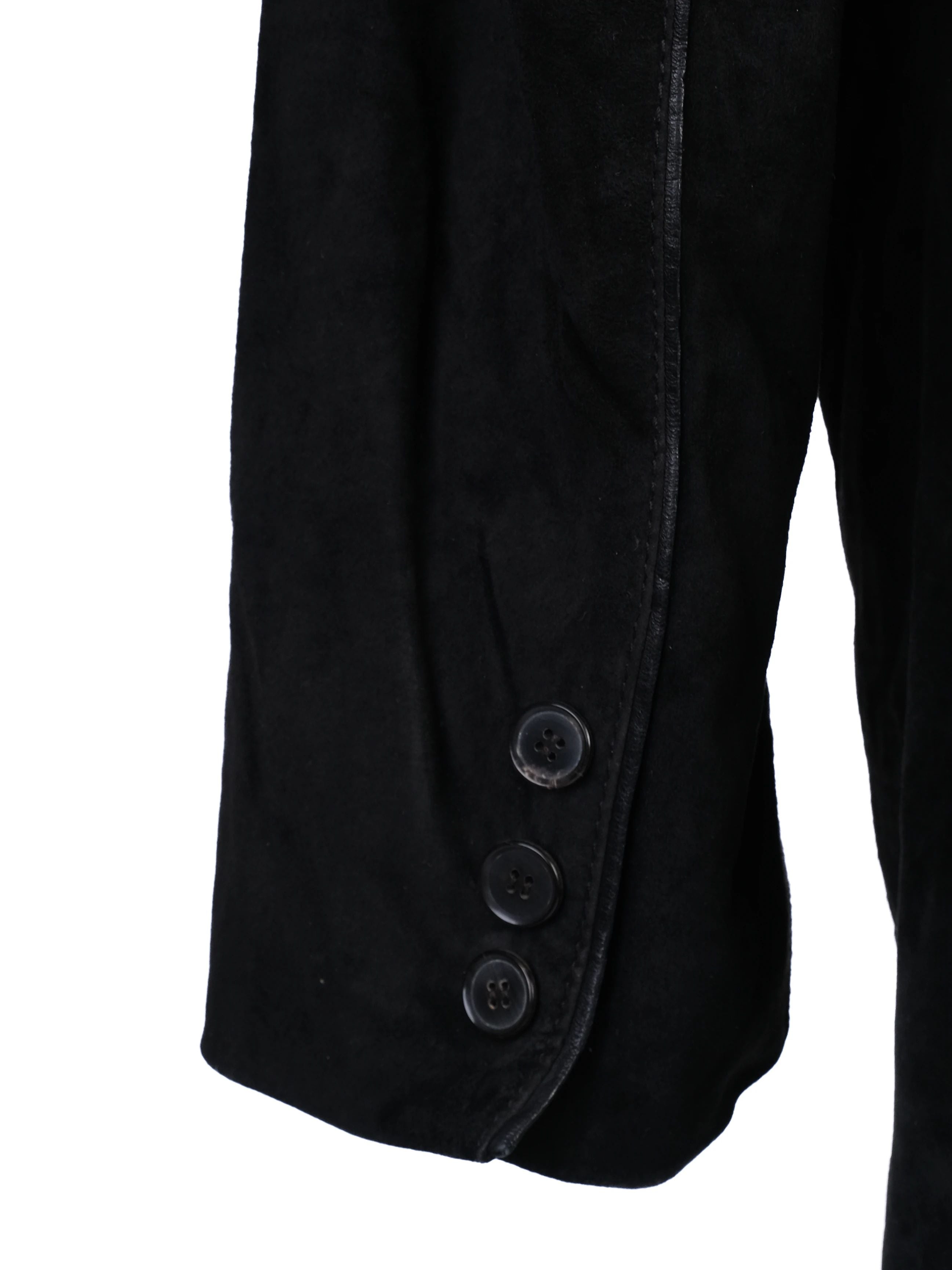 Excellent Stefano Ricci Black Leather Blazer Size XXL