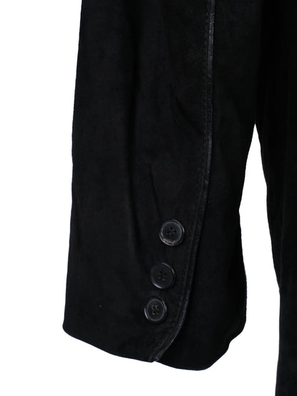 Excellent Stefano Ricci Black Leather Blazer Size XXL