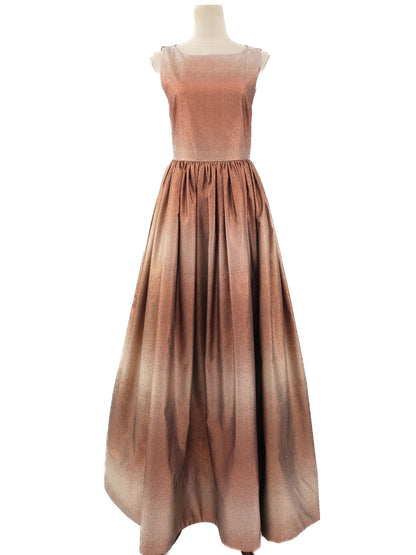 Excellent Alice+Olivia Orange Sleeveless Gown Size L Polyester