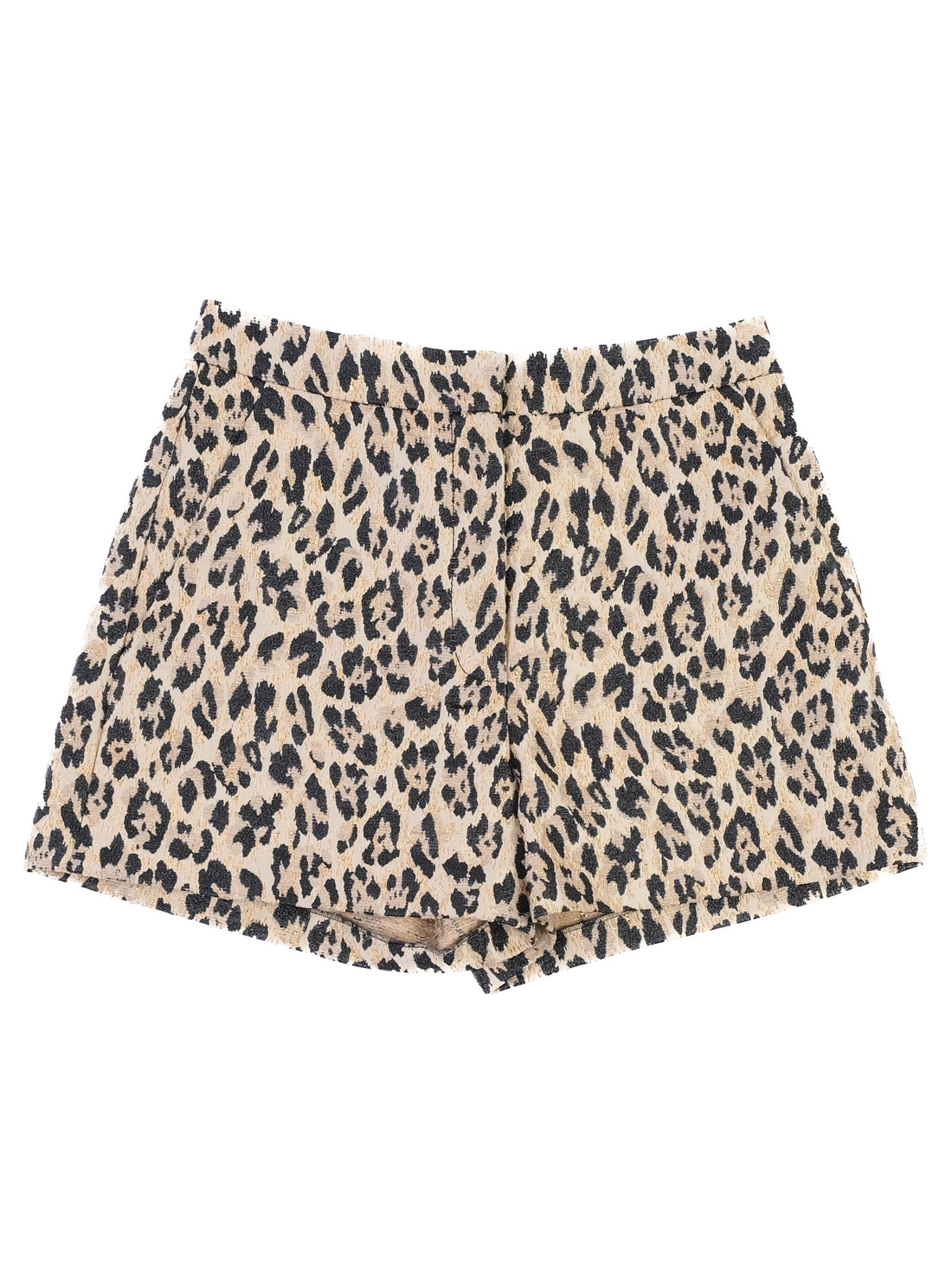 Excellent Valentino Leopard Print Silk Shorts Size L Made in Italy