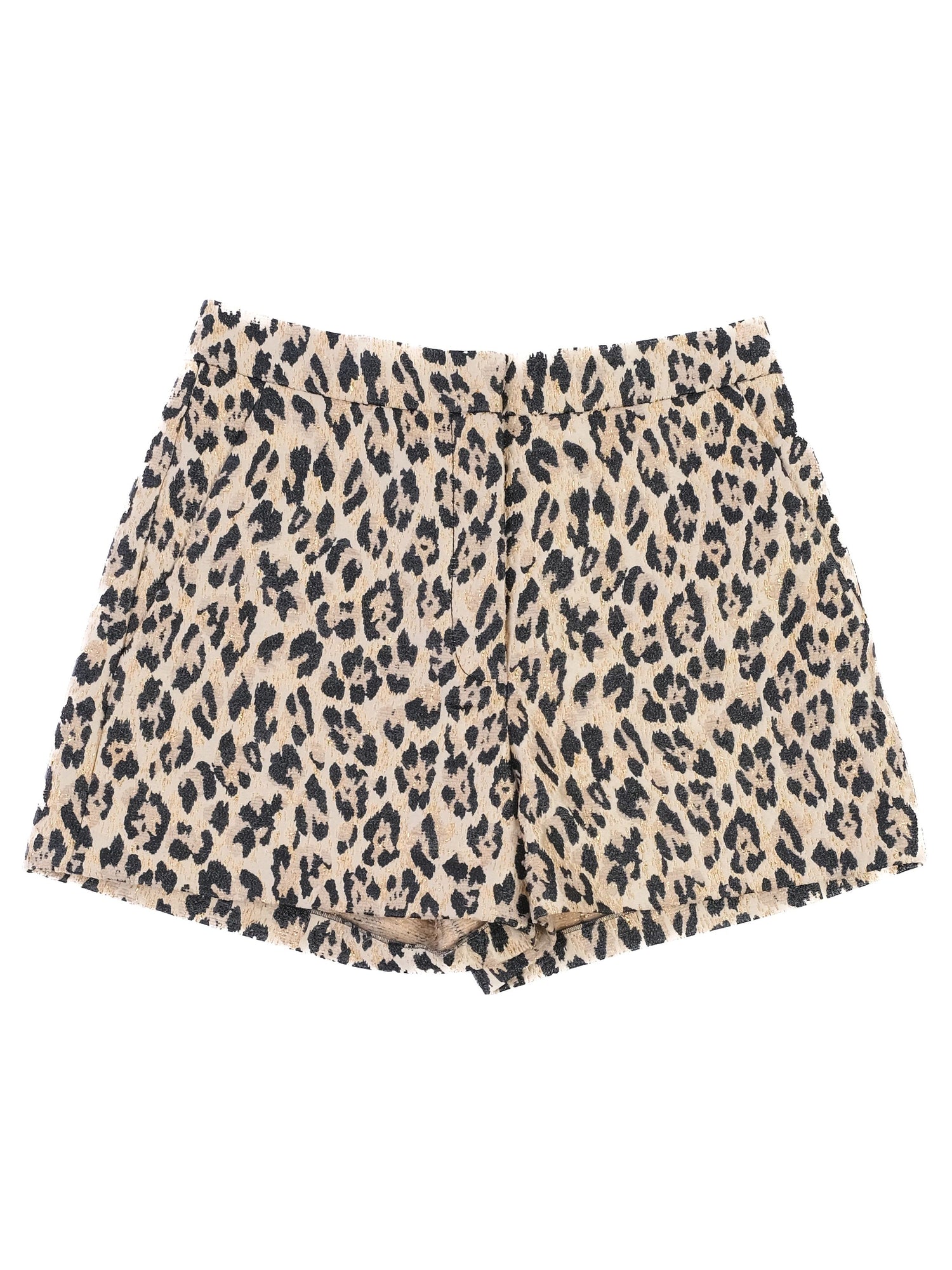 Excellent Valentino Leopard Print Silk Shorts Size L Made in Italy