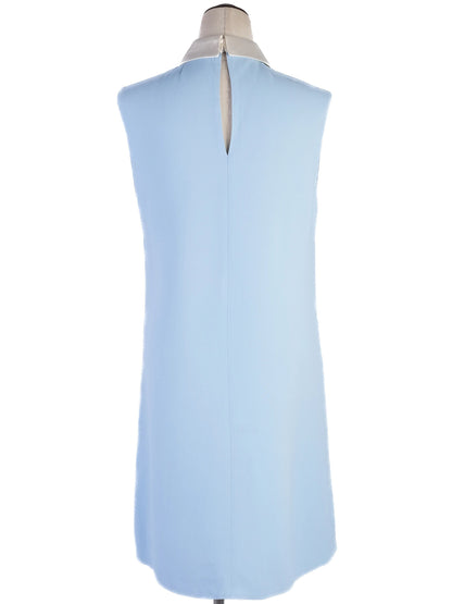 Excellent Miu Miu Blue Viscose Sleeveless Dress Size L with Collar