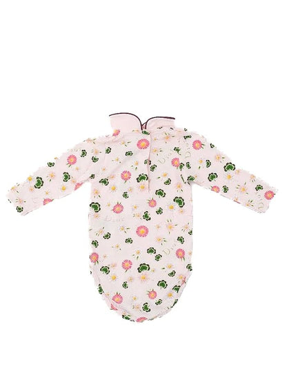 Excellent Baby Dior Floral Onesie Pink Cotton 0-3 Months