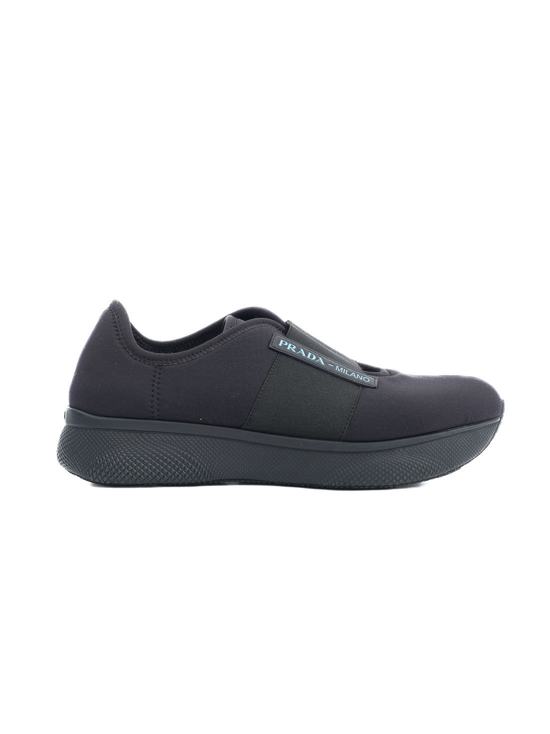 Excellent Prada Black Textile Slip-On Sneakers Size 37.5