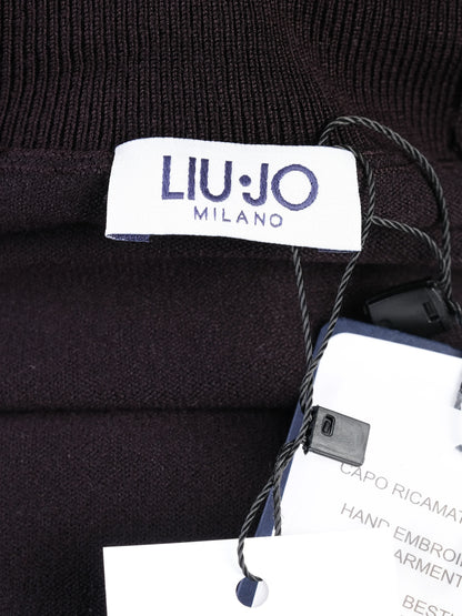 NEW Liu Jo Black Turtleneck Sweater Size L with Embellishments