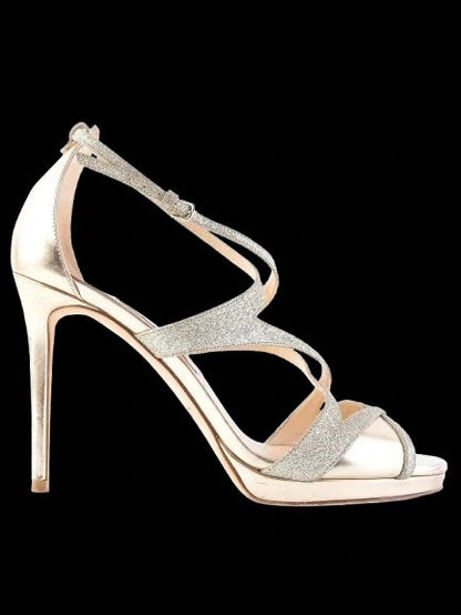 Excellent Jimmy Choo Yellow Leather High-Heeled Sandals Size 39