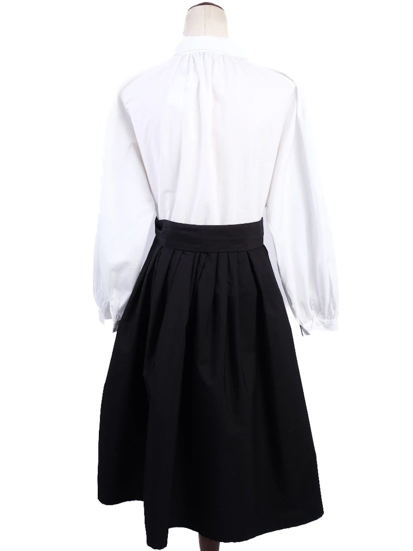 Excellent Weekend MaxMara Black White Dress Size S Cotton Blend