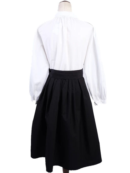 Excellent Weekend MaxMara Black White Dress Size S Cotton Blend