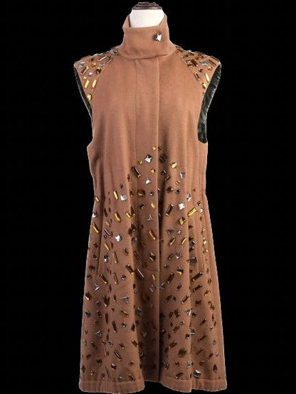 Sportmax Excellent Condition Orange Wool Sleeveless Dress Size M