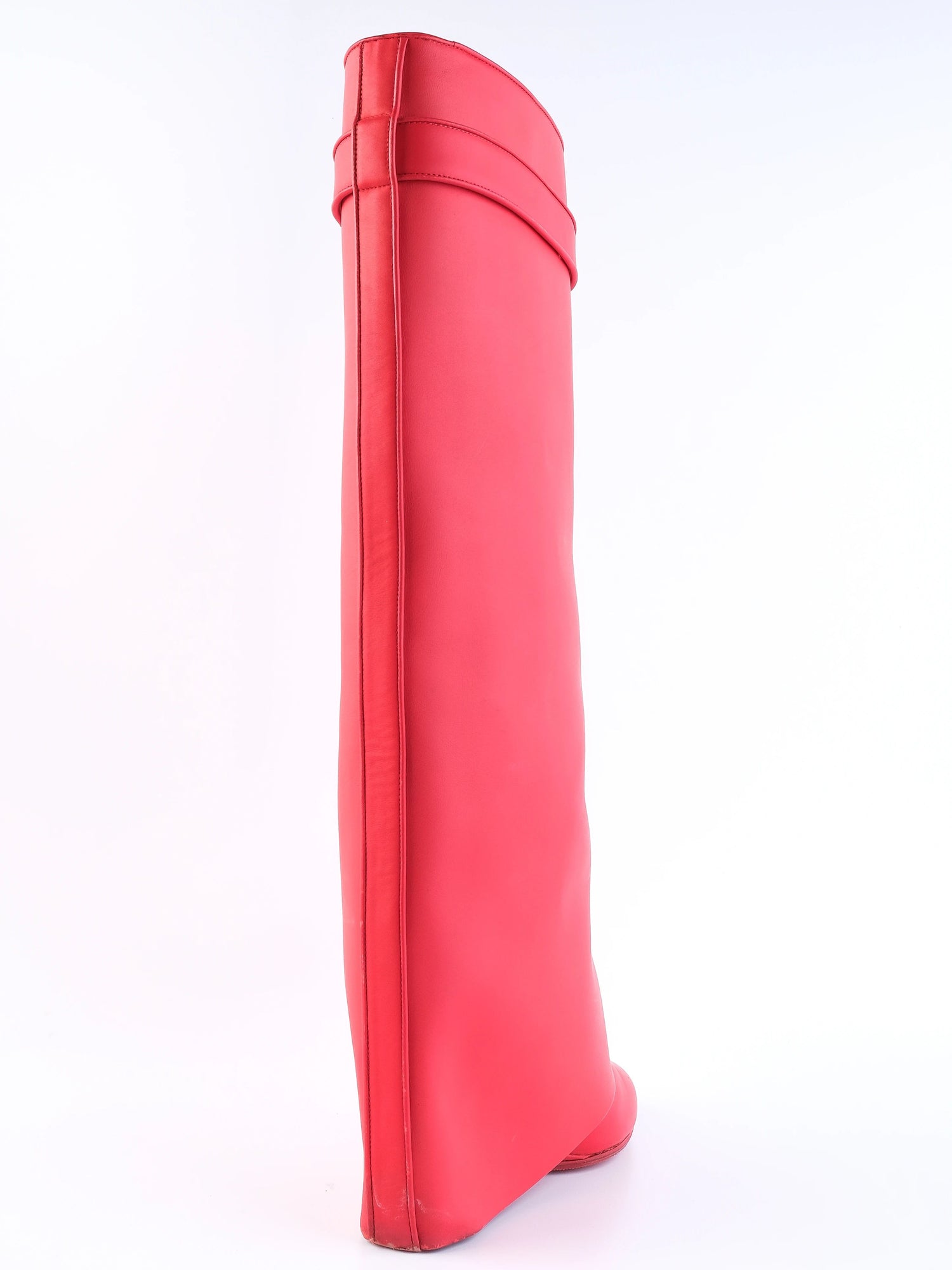 Good Givenchy Red Leather Boots Size 39 Women with Decorative Clasp