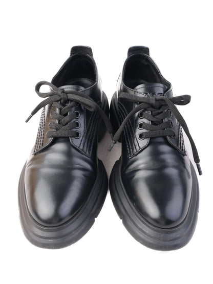 Excellent Emporio Armani Black Leather Shoes Women&