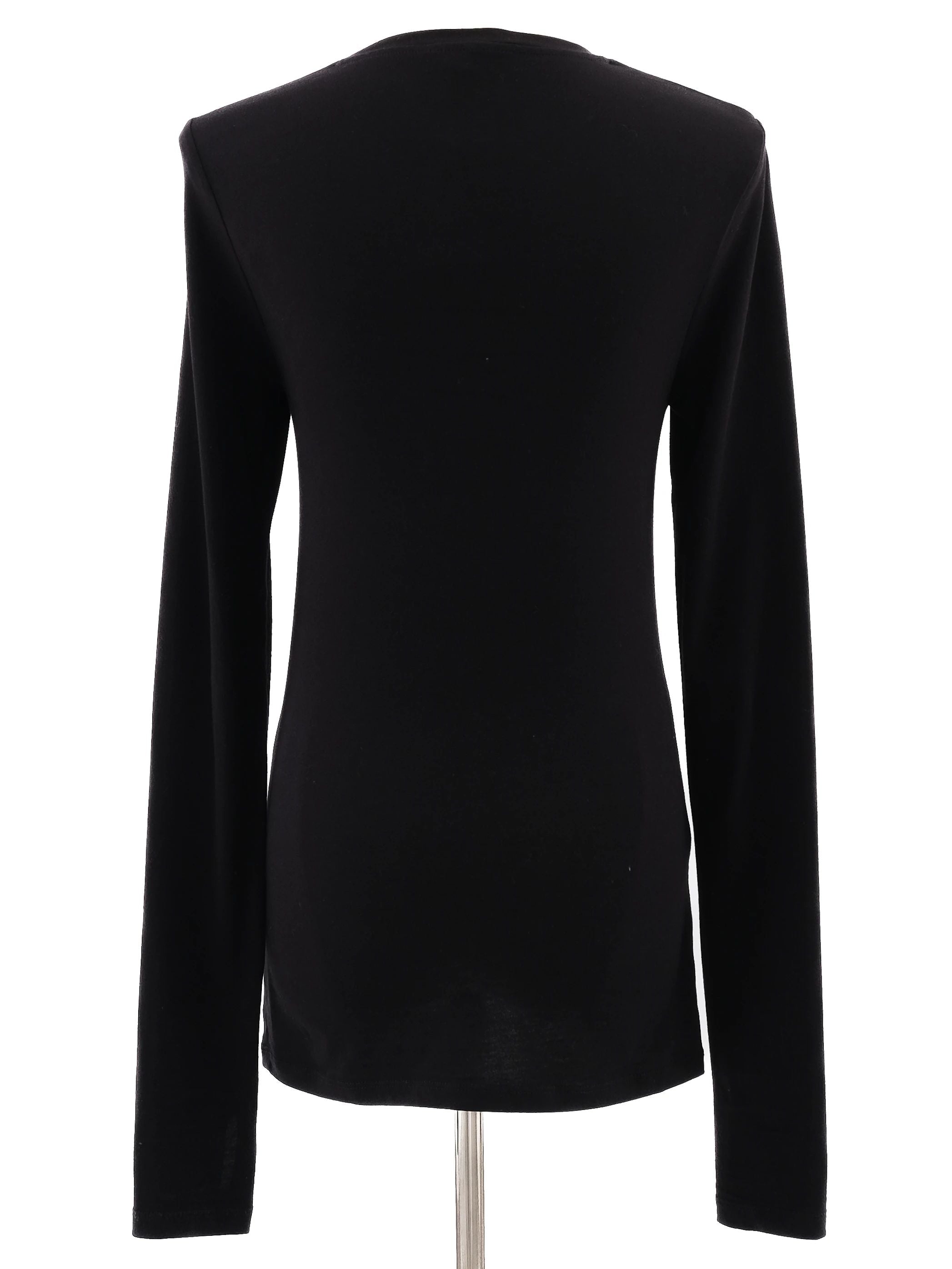 Excellent Cos Black Long Sleeve Shirt Size XS Elastane Women