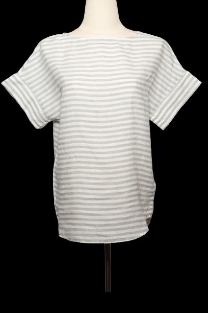 Good The White Company Gray Striped Top Size XXS Women