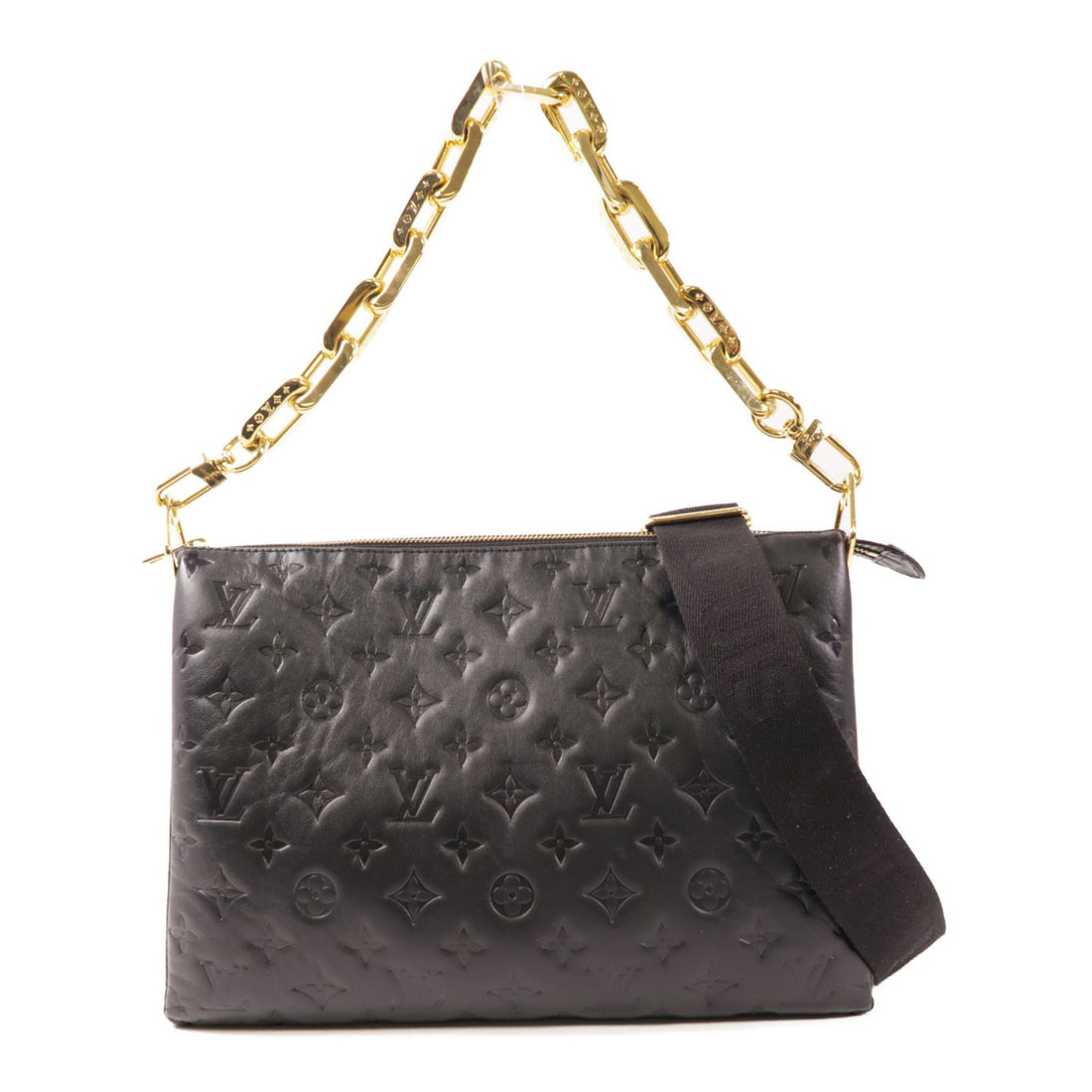 Louis Vuitton Sheepskin Leather Coussin Mm Golden Shoulder Bag Black Shoulder Bag M 57783