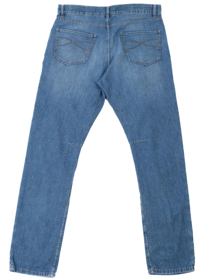Excellent Brunello Cucinelli Blue Cotton Jeans Leisure Fit Size L