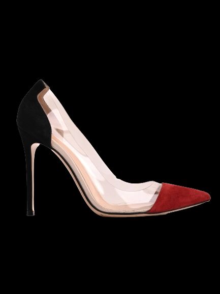 Good Gianvito Rossi Red Genuine Suede High-Heeled Shoes Women