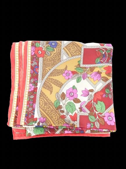 NEW Kenzo Floral Patterned Silk Scarf Colorful Design Women