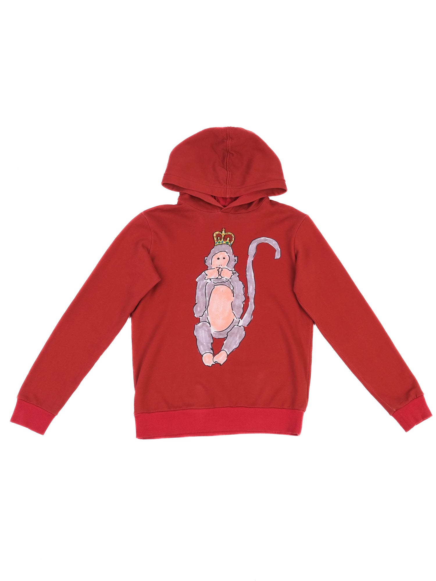 Excellent Dolce Gabbana Red Cotton Hoodie Size 12 for Kids