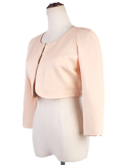 Excellent Elisabetta Franchi Pink Cropped Jacket Size M