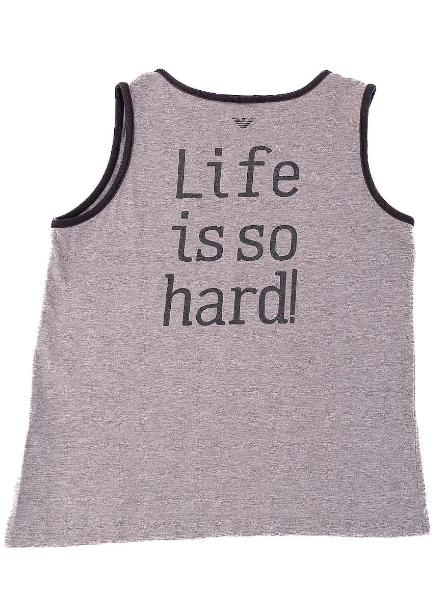 Excellent Armani Junior Gray Cotton Sleeveless Top Size 4