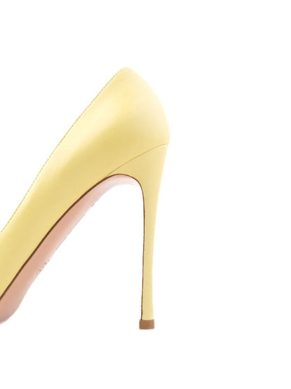 Excellent Gianvito Rossi Yellow Leather High-Heeled Shoes Size 39
