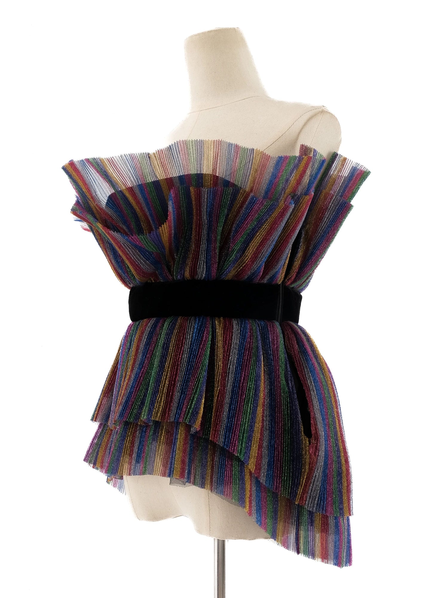 Excellent The Attico Off-Shoulder Dress M Multicolored Polyester