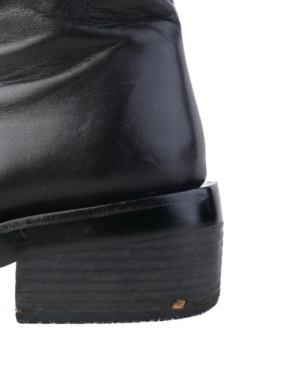 Excellent Givenchy Black Leather Knee-High Boots Size 36