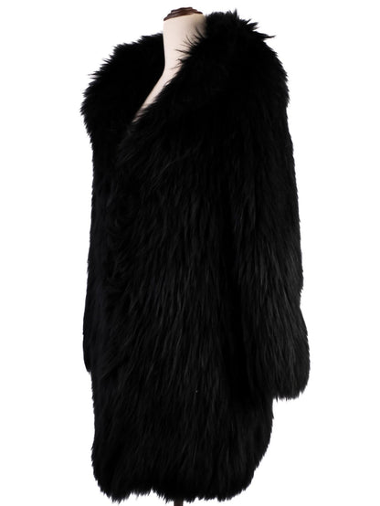 Excellent Isabel Marant Black Faux Fur Coat for Women