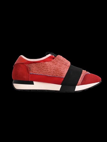 Excellent Balenciaga Red Fabric Sneakers Size 40 Men